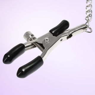 A close up of the adjustable nipple clamps