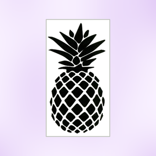 The temporary tattoo shown on its white background, before it has been removed from its backing