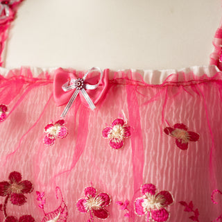 A close up of one of the decorative bows.