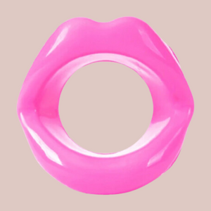 An image of our rose pink Luscious Lips Mouth Gag.