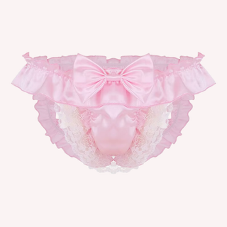 The pink panties on a soft pink background