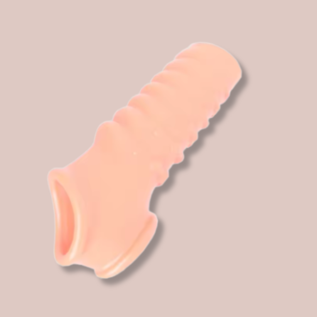 Silicone Penis Enlargement Sleeve With Textured Body