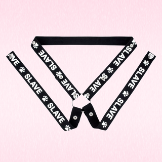The 4 Way belt on a pink background
