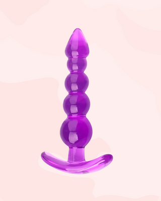 An image of the purple beaded butt plug