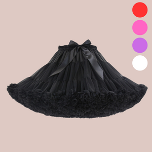 The swing style petticoat from House Of Chastity, this is a tulle petticoat available in pink, black, purple, red or white.