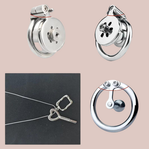 The types of chastity cage lock that this necklace and the key are designed to lock and unlock.