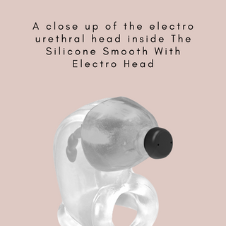 This image shows how the electro head sits under the silicone dildo.