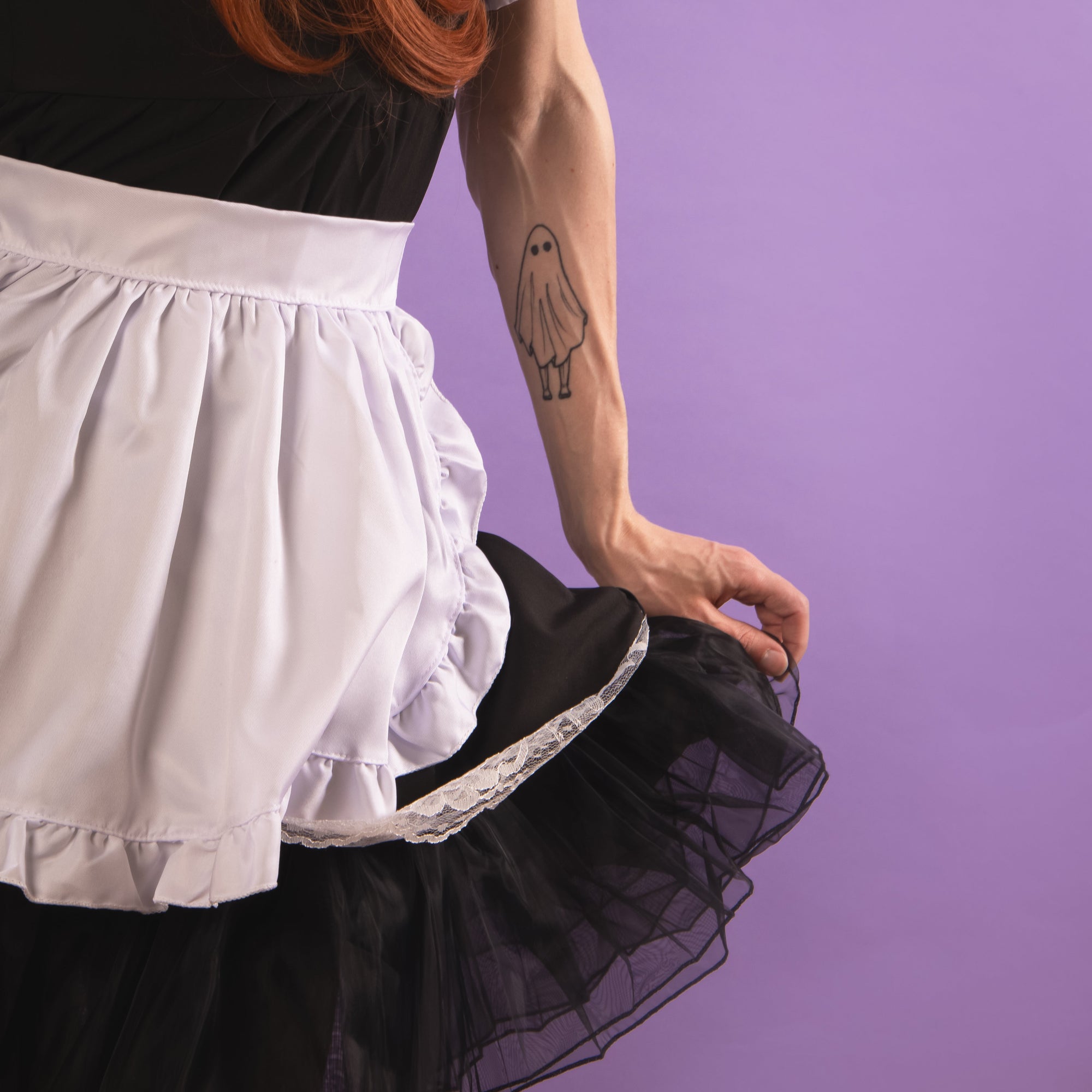 The model is wearing our 5 Layer Soft Touch Petticoat under the dress.
