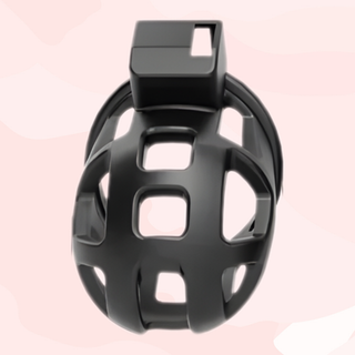 A front on profile of the cage only, the cut out design is to allow for air flow and cleaning