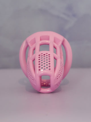 A front on view of the Detained V2, the hole for easy urination is shown.