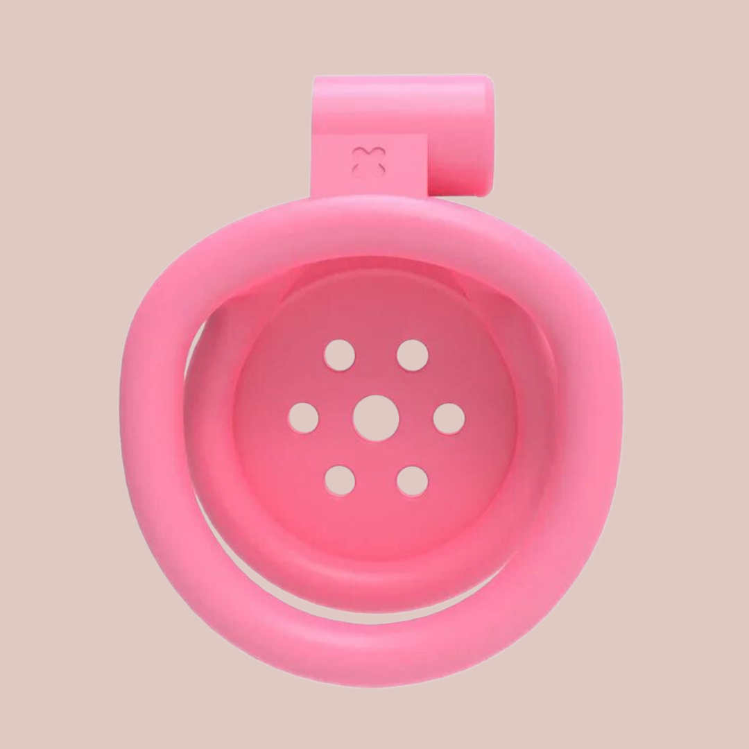 Flat Gatling Pink Chastity Cage Kit