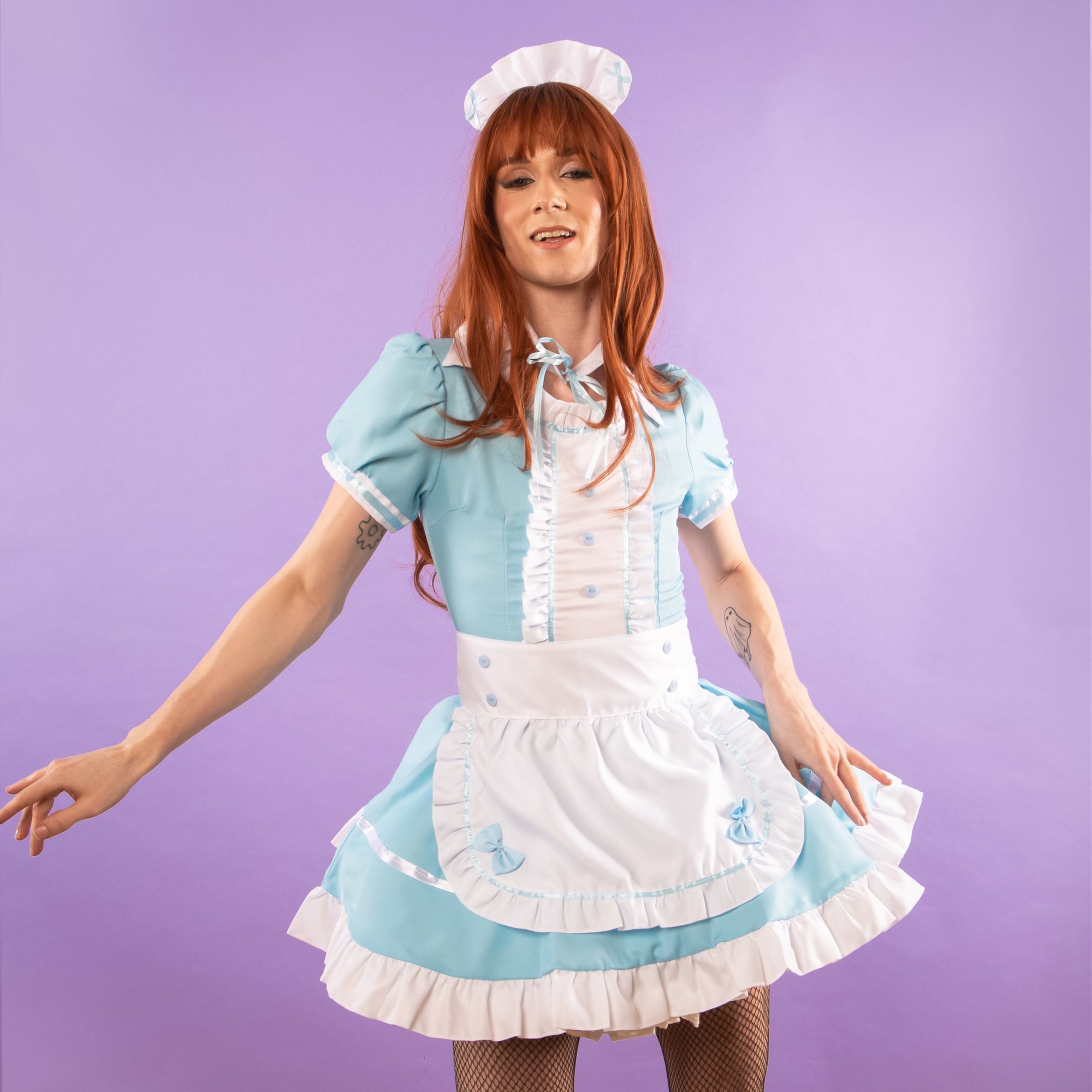 The Suzie Maid Dress in Blue