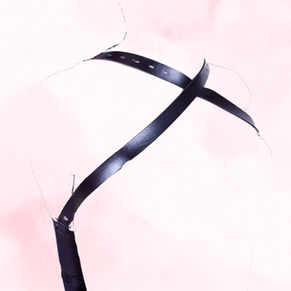 A front view to show how the straps fit on the Vesper Arm Shackle