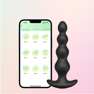 An upright view of the butt plug.