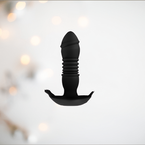 The black app controlled extendable dildo