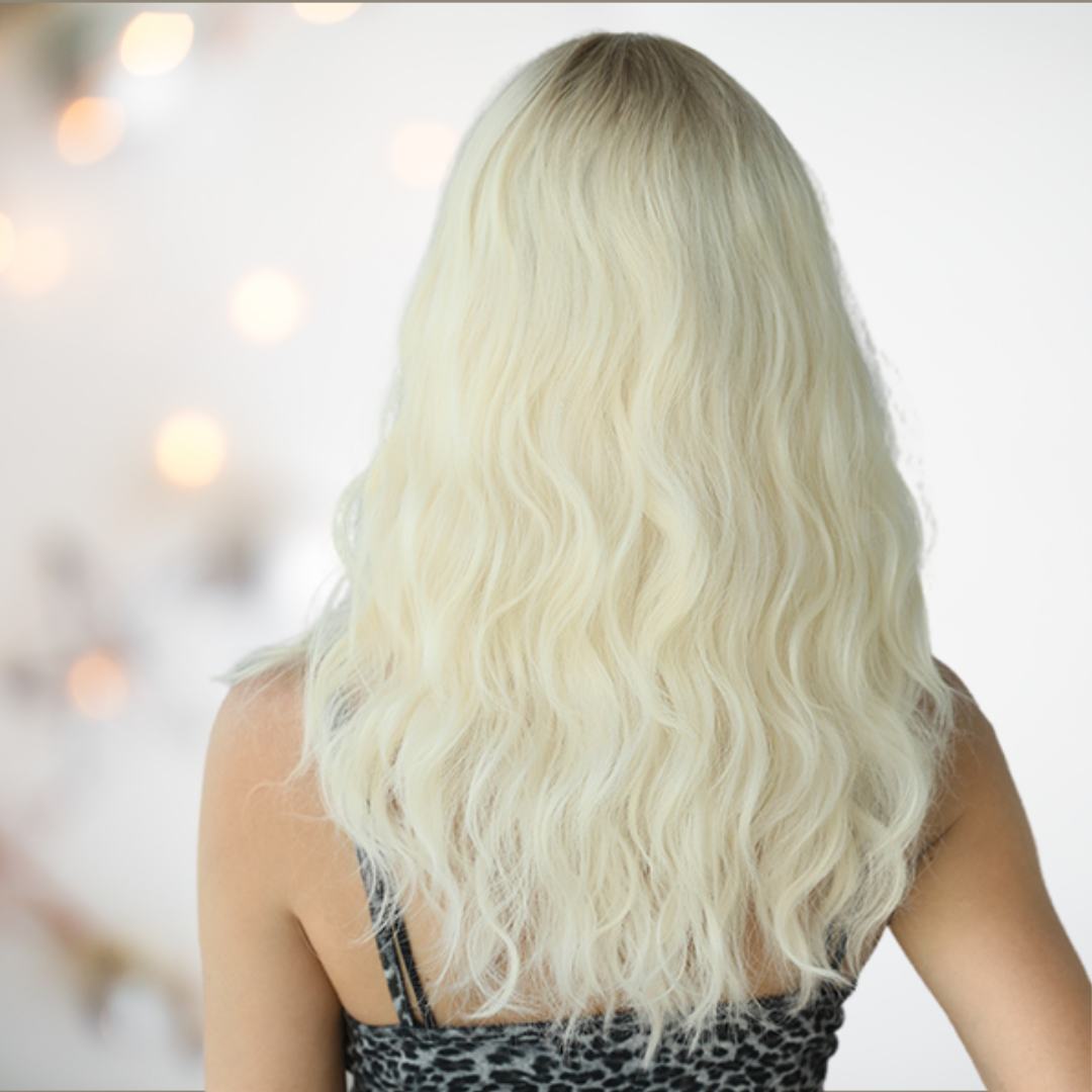 Bleach blonde discount long wig