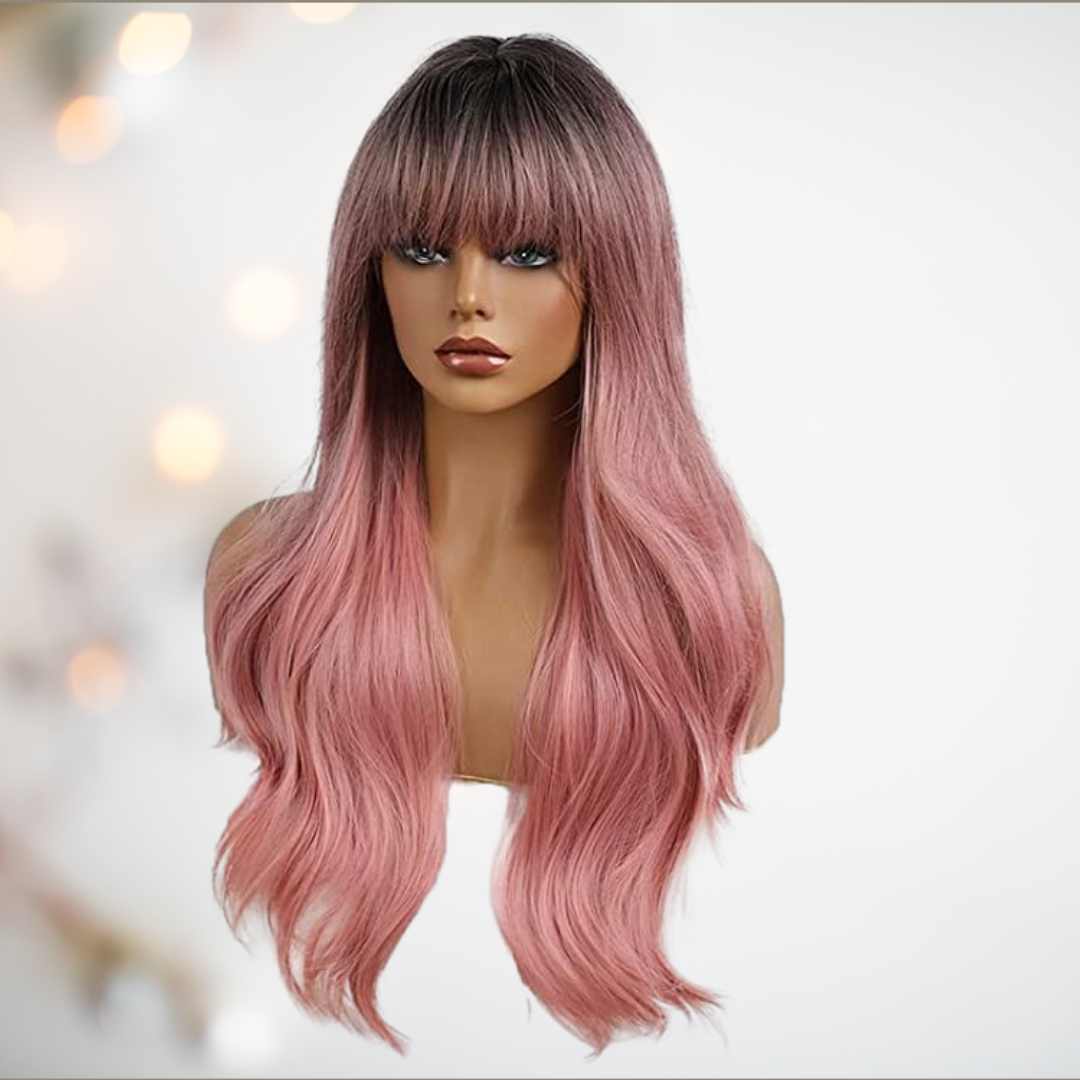 Long clearance pink wig