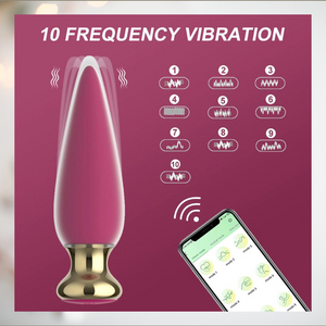 Depicted are the 10 different vibrations available with the vibrator.